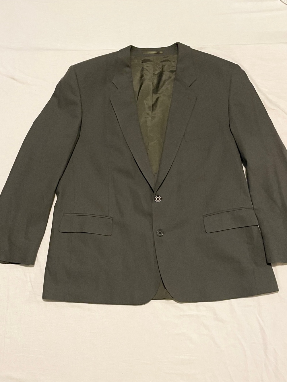 Rossi Vintage Men's Blazer Size 60 Classic Dark Grey Suit Jacket